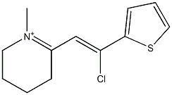 1-Methyl-2-[2-chloro-2-(2-thienyl)ethenyl]-3,4,5,6-tetrahydropyridinium Struktur