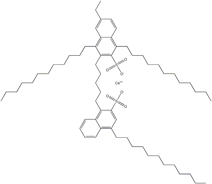 Bis(1,4-didodecyl-2-naphthalenesulfonic acid)calcium salt Struktur