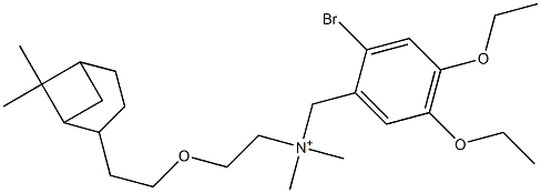 2-Bromo-N-[2-[2-(6,6-dimethylbicyclo[3.1.1]heptan-2-yl)ethoxy]ethyl]-4,5-diethoxy-N,N-dimethylbenzenemethanaminium Struktur