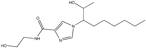 N-(2-Hydroxyethyl)-1-[1-(1-hydroxyethyl)heptyl]-1H-imidazole-4-carboxamide Struktur