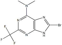 8-Bromo-6-dimethylamino-2-trifluoromethyl-9H-purine Struktur