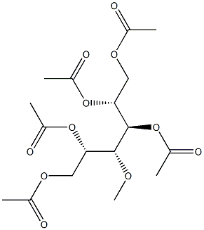 3-O-Methyl-1-O,2-O,4-O,5-O,6-O-pentaacetylglucitol Struktur