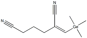 (Z)-2-(3-Cyanopropyl)-3-(trimethylgermyl)propenenitrile Struktur