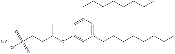 3-(3,5-Dioctylphenoxy)butane-1-sulfonic acid sodium salt Struktur