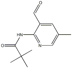 2-(Pivaloylamino)-5-methylpyridine-3-carbaldehyde Struktur