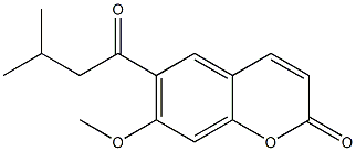 7-Methoxy-6-(3-methyl-1-oxobutyl)-2H-1-benzopyran-2-one Struktur