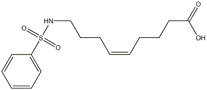 (5Z)-9-(Phenylsulfonylamino)-5-nonenoic acid Struktur