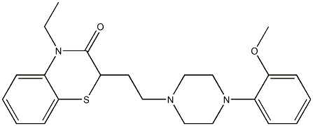 2-[2-[4-(2-Methoxyphenyl)piperazin-1-yl]ethyl]-4-ethyl-2H-1,4-benzothiazin-3(4H)-one Struktur