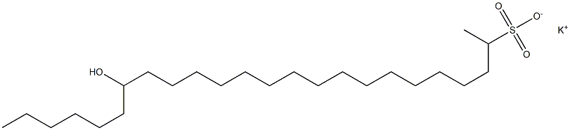 18-Hydroxytetracosane-2-sulfonic acid potassium salt Struktur