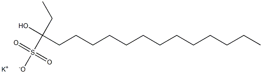 3-Hydroxyhexadecane-3-sulfonic acid potassium salt Struktur