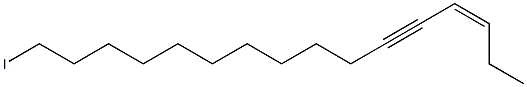 (Z)-16-Iodo-3-hexadecen-5-yne Struktur