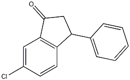 2,3-Dihydro-6-chloro-3-(phenyl)-1H-inden-1-one Struktur