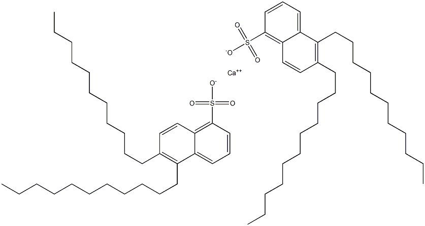 Bis(5,6-diundecyl-1-naphthalenesulfonic acid)calcium salt Struktur