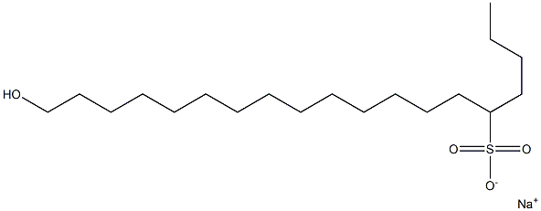 19-Hydroxynonadecane-5-sulfonic acid sodium salt Struktur