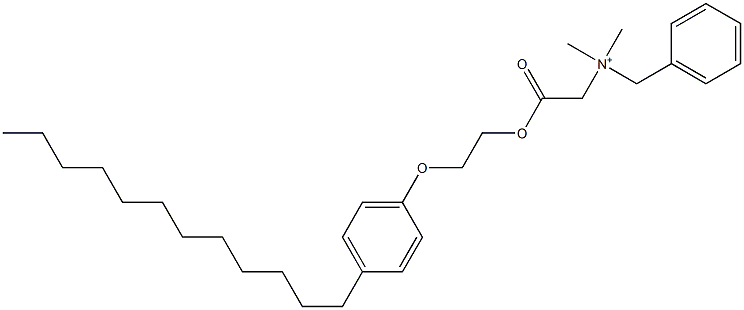 N,N-Dimethyl-N-benzyl-N-[[[2-(4-dodecylphenyloxy)ethyl]oxycarbonyl]methyl]aminium Struktur