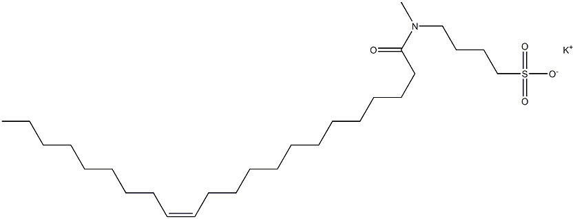 4-[N-[(Z)-1-Oxo-13-docosen-1-yl]-N-methylamino]-1-butanesulfonic acid potassium salt Struktur