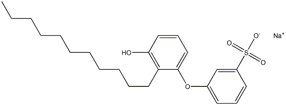 3'-Hydroxy-2'-undecyl[oxybisbenzene]-3-sulfonic acid sodium salt Struktur