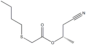 (Butylthio)acetic acid (S)-1-(cyanomethyl)ethyl ester Struktur