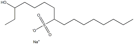 3-Hydroxyhexadecane-8-sulfonic acid sodium salt Struktur