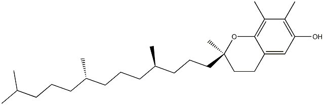 (2R)-2-[(4R,8S)-4,8,12-Trimethyltridecyl]-2,7,8-trimethyl-3,4-dihydro-2H-1-benzopyran-6-ol Struktur