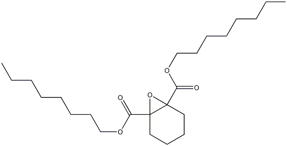 7-Oxabicyclo[4.1.0]heptane-1,6-dicarboxylic acid dioctyl ester Struktur