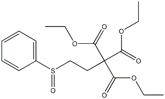 3-Phenylsulfinylpropane-1,1,1-tricarboxylic acid triethyl ester Struktur