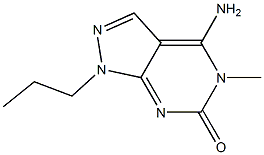 4-Amino-5-methyl-1-propyl-1H-pyrazolo[3,4-d]pyrimidin-6(5H)-one Struktur