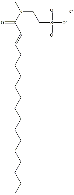 N-(2-Heptadecenoyl)-N-methyltaurine potassium salt Struktur