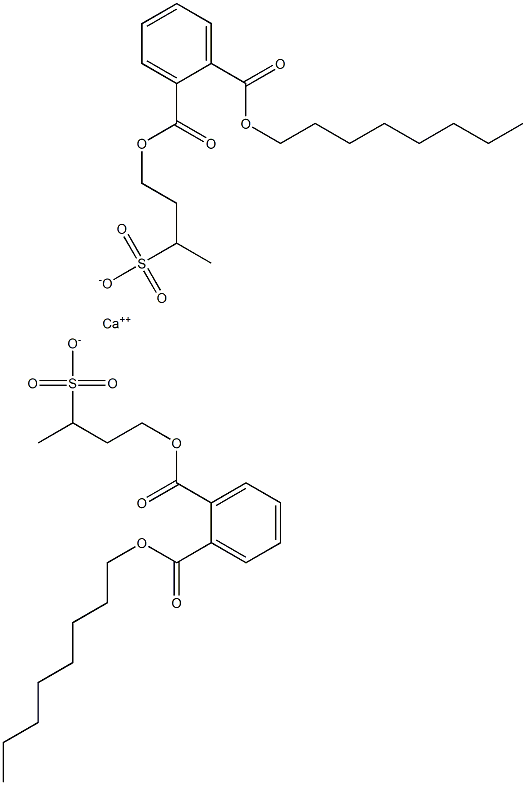 Bis[4-[(2-octyloxycarbonylphenyl)carbonyloxy]butane-2-sulfonic acid]calcium salt Struktur