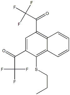 2,4-Bis(trifluoroacetyl)-1-propylthionaphthalene Struktur