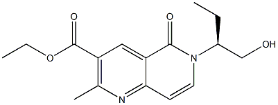 6-[(S)-1-(Hydroxymethyl)propyl]-2-methyl-5-oxo-5,6-dihydro-1,6-naphthyridine-3-carboxylic acid ethyl ester Struktur