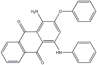 1-Amino-2-phenoxy-4-anilino-9,10-anthraquinone Struktur