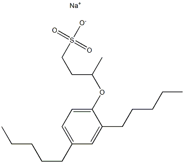 3-(2,4-Dipentylphenoxy)butane-1-sulfonic acid sodium salt Struktur