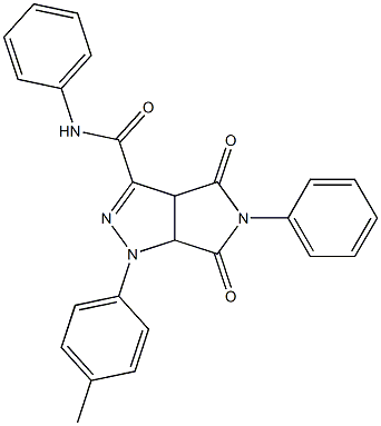 1,3a,4,5,6,6a-Hexahydro-4,6-dioxo-N-phenyl-5-(phenyl)-1-(4-methylphenyl)pyrrolo[3,4-c]pyrazole-3-carboxamide Struktur