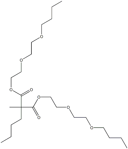 Butylmethylmalonic acid bis[2-(2-butoxyethoxy)ethyl] ester Struktur