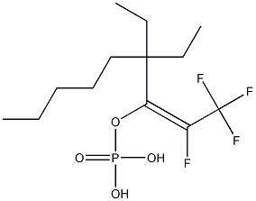 Phosphoric acid diethyl[(Z)-1-hexyl-2,3,3,3-tetrafluoro-1-propenyl] ester Struktur