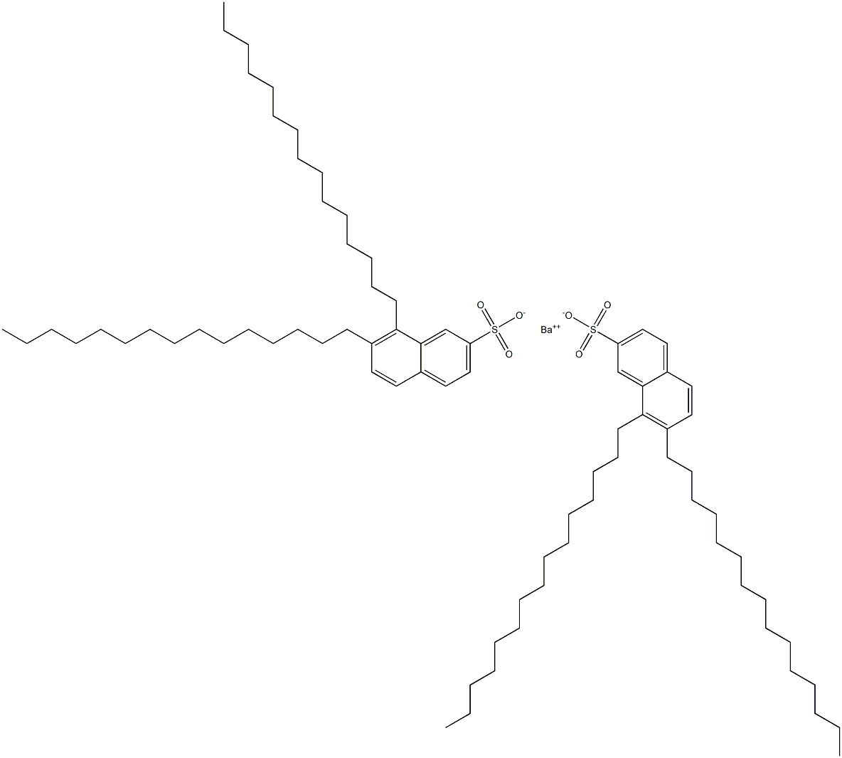 Bis(7,8-dipentadecyl-2-naphthalenesulfonic acid)barium salt Struktur