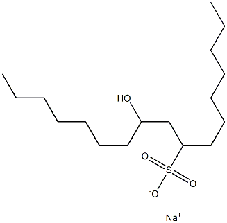 10-Hydroxyheptadecane-8-sulfonic acid sodium salt Struktur