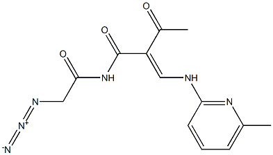 N-[1,3-Dioxo-2-[(6-methyl-2-pyridinyl)aminomethylene]butyl]-2-azidoacetamide Struktur