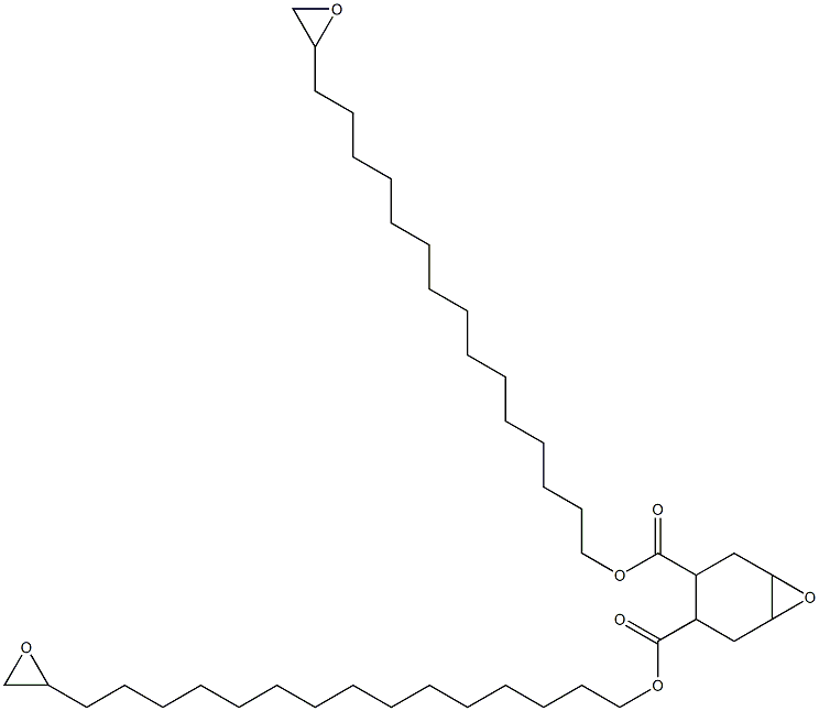 7-Oxabicyclo[4.1.0]heptane-3,4-dicarboxylic acid bis(16,17-epoxyheptadecan-1-yl) ester Struktur