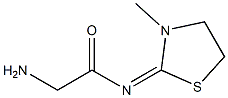 2-Amino-N-(3-methylthiazolidin-2-ylidene)acetamide Struktur