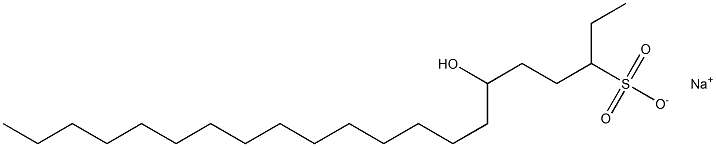 6-Hydroxyhenicosane-3-sulfonic acid sodium salt Struktur