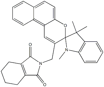 N-[[1',3',3'-Trimethylspiro[3H-naphtho[2,1-b]pyran-3,2'-indolin]-2-yl]methyl]-3,4,5,6-tetrahydrophthalimide Struktur