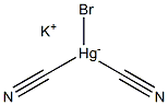 Potassium bromodicyanomercurate(II) Struktur