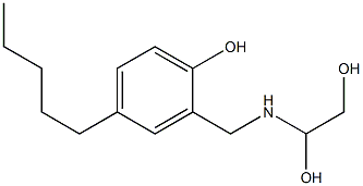 2-[(1,2-Dihydroxyethyl)aminomethyl]-4-pentylphenol Struktur