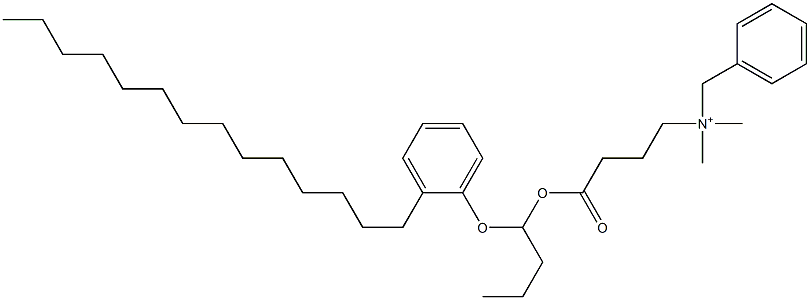 N,N-Dimethyl-N-benzyl-N-[3-[[1-(2-tetradecylphenyloxy)butyl]oxycarbonyl]propyl]aminium Struktur