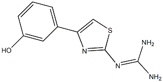 2-[4-(3-Hydroxyphenyl)thiazole-2-yl]guanidine Struktur