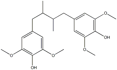 4,4'-(2,3-Dimethylbutane-1,4-diyl)bis(2,6-dimethoxyphenol) Struktur