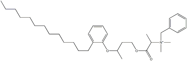 N,N-Dimethyl-N-benzyl-N-[1-[[3-(2-tridecylphenyloxy)butyl]oxycarbonyl]ethyl]aminium Struktur