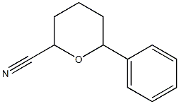 3,4,5,6-Tetrahydro-6-phenyl-2H-pyran-2-carbonitrile Struktur